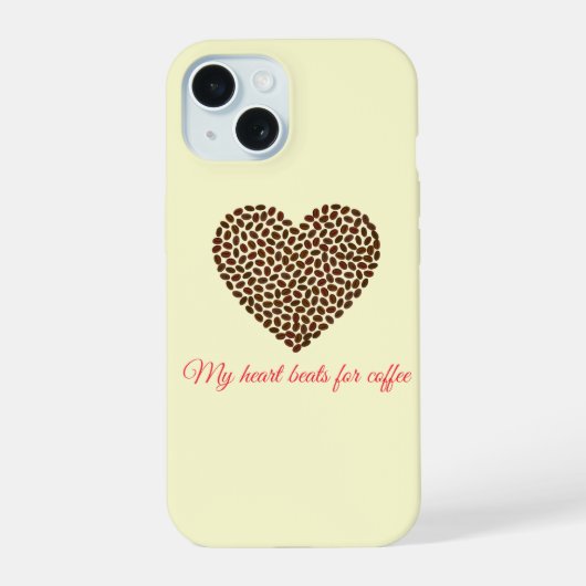 Étui de téléphone à coeur de café mignon (Verso)