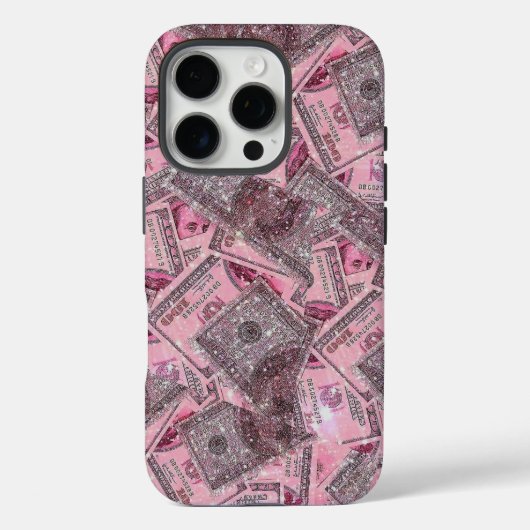 Étui de téléphone à esthétique d'argent rose 💸💖 (Verso)