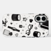 Étui de téléphone à esthétique noir et blanc (Verso (horizontal))