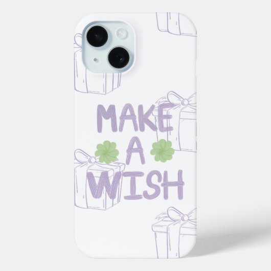 Étui de téléphone à esthétique pastel | fais un vœ (Verso)