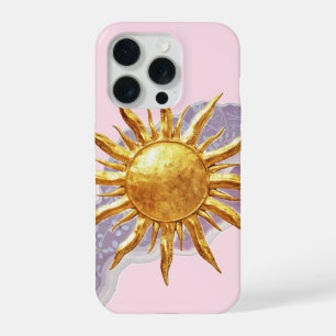 Étui de téléphone à esthétique solaire dorée – Ros