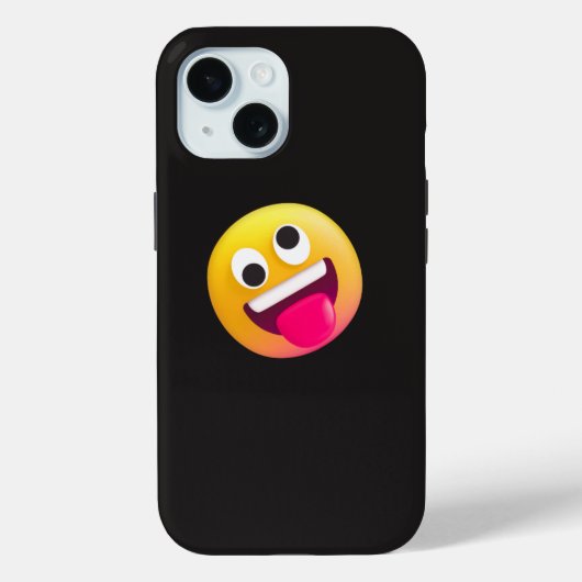 Étui de téléphone à expression d'emoji drôle (Verso)