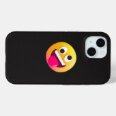 Étui de téléphone à expression d'emoji drôle (Verso (horizontal))