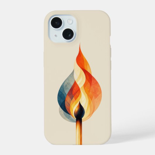Étui de téléphone à Flamme Abstraite (Verso)