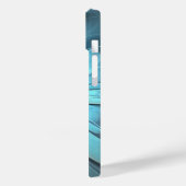 Étui de téléphone à fleurs Aqua Moderne (Verso / Gauche)