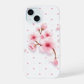 Étui de téléphone à fleurs de cerisier rose. (Verso)