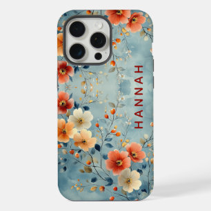 Étui de téléphone à fleurs personnalisé pour demoi