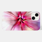 Étui de téléphone à fleurs rose vif moderne (Verso (horizontal))