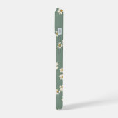 Étui de téléphone à fleurs vertes (Côté gauche)