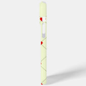 Étui de téléphone à grille de cœurs rouges esthéti (Verso / Gauche)