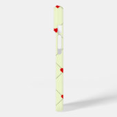 Étui de téléphone à grille de cœurs rouges esthéti (Verso / Gauche)