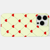 Étui de téléphone à grille de cœurs rouges esthéti (Verso (horizontal))
