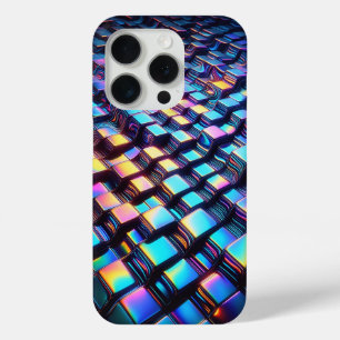 Étui de téléphone à grille ondulée iridescent mode