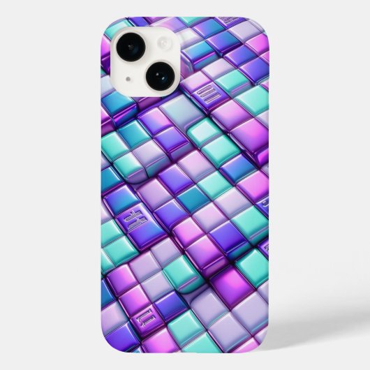 Étui de téléphone à grille technologique iridescen (Verso)