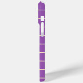 Étui de téléphone à grille violette et or | Housse (Verso / Gauche)
