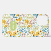 Étui de téléphone à illustration de fleurs avec no (Verso (horizontal))