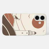Étui de téléphone à illustration minimale de phare (Verso (horizontal))