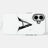 Étui de téléphone à initiale gothique fissurée A - (Verso (horizontal))