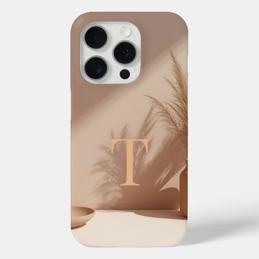 Étui de téléphone à lettre T minimale – Abstrait e (Verso)