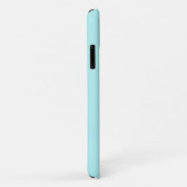 Étui de téléphone à monogramme bleu ciel (Dos/Droite)