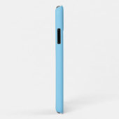 Étui de téléphone à monogramme bleu clair minimali (Dos/Droite)