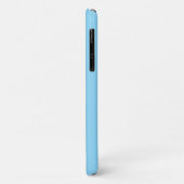 Étui de téléphone à monogramme bleu clair minimali (Dos/Gauche)