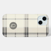 Étui de téléphone à monogramme classique à carreau (Verso (horizontal))
