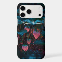 Étui de téléphone à monogramme de fleurs abstraite
