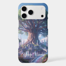 Étui de téléphone à monogramme de l'arbre de vie v