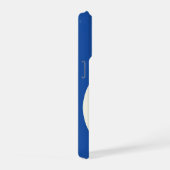 Étui de téléphone à monogramme gras, rayure bleue  (Côté droit)