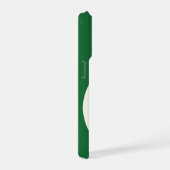 Étui de téléphone à monogramme gras, rayure verte (Côté droit)