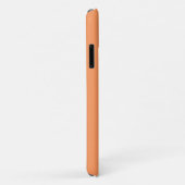 Étui de téléphone à monogramme orange corail (Dos/Droite)