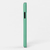 Étui de téléphone à monogramme vert émeraude (Dos/Droite)