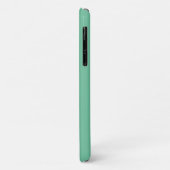 Étui de téléphone à monogramme vert émeraude (Dos/Gauche)