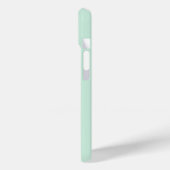 Étui de téléphone à monogramme vert menthe personn (Verso / Gauche)