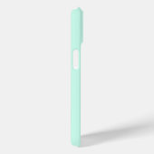 Étui de téléphone à monogramme vert menthe personn (Verso / Droite)
