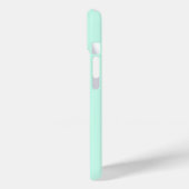 Étui de téléphone à monogramme vert menthe personn (Verso / Gauche)