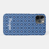 Étui de téléphone à motif bleu | Protective Patter (Dos (Horizontal))