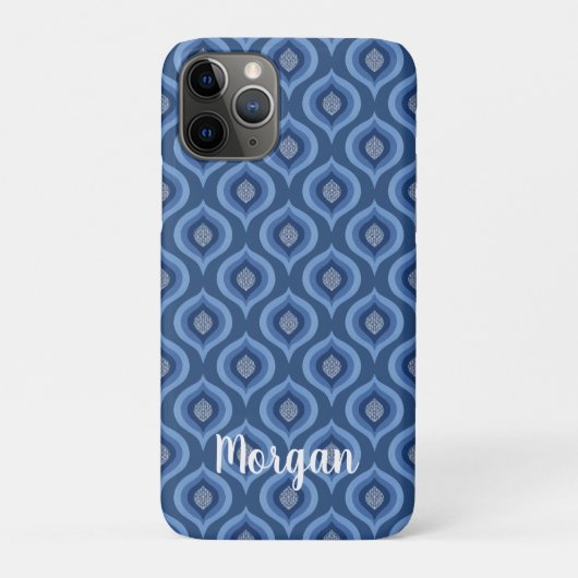 Étui de téléphone à motif bleu | Protective Patter (Dos)
