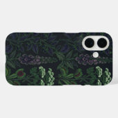 Étui de téléphone à motif botanique sombre de plan (Verso (horizontal))