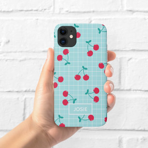 Étui de téléphone à motif cerises