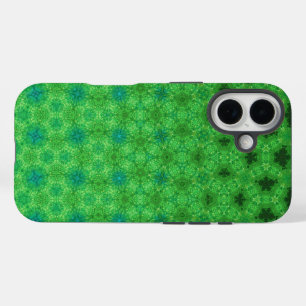 Étui de téléphone à motif circulaire vert