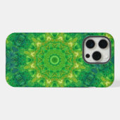 Étui de téléphone à motif circulaire vert (Verso Horizontal)