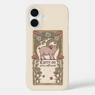 Étui de téléphone à motif d'arch poppy Art Nouveau