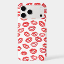 Étui de téléphone à motif de baiser au rouge à lèv