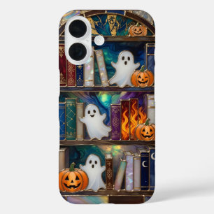 Étui de téléphone à motif de bibliothèque d'Hallow