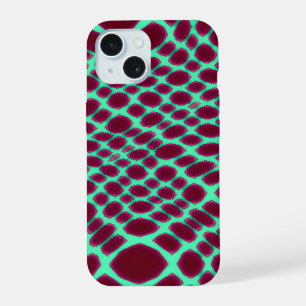 Étui de téléphone à motif de grille moderne abstra