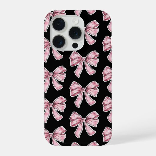 Étui de téléphone à motif de nœud rose (Verso)