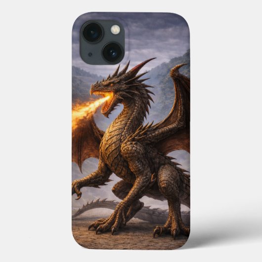 Étui de téléphone à motif d'écailles de dragon (Verso)