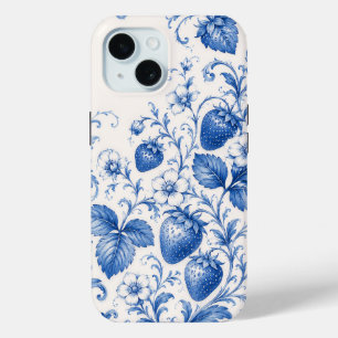 Étui de téléphone à motif floral de fraise en Chin